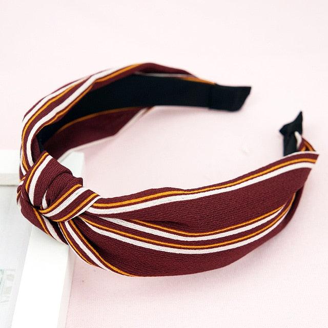 New Head Hoop Top Knot Hairband - Turban Fashion Elastic Hair Bezel Headband - Women's Hair Accessories (1U88)