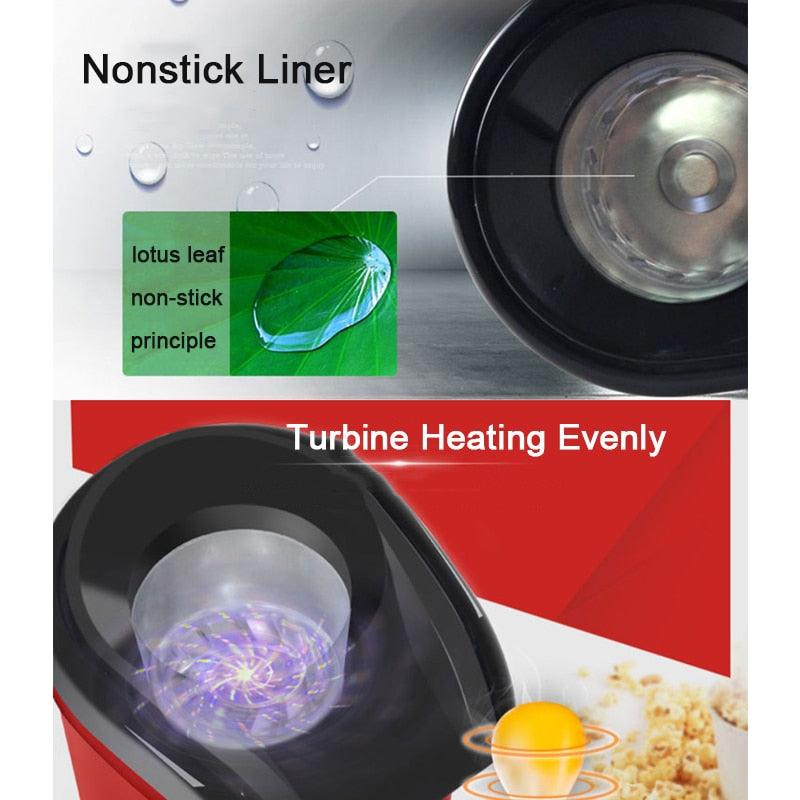New Home Hot Air Popcorn Popper Maker Microwave Machine Delicious & Healthy Gift (D59)(1H1)