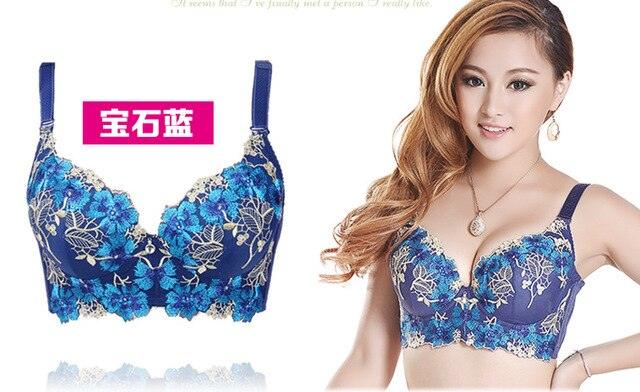 New Hot Fashion Women Sexy Bra - Push Up Deep V Bra - Women Embroidery Plus Size Bra (TSB2)(F27)