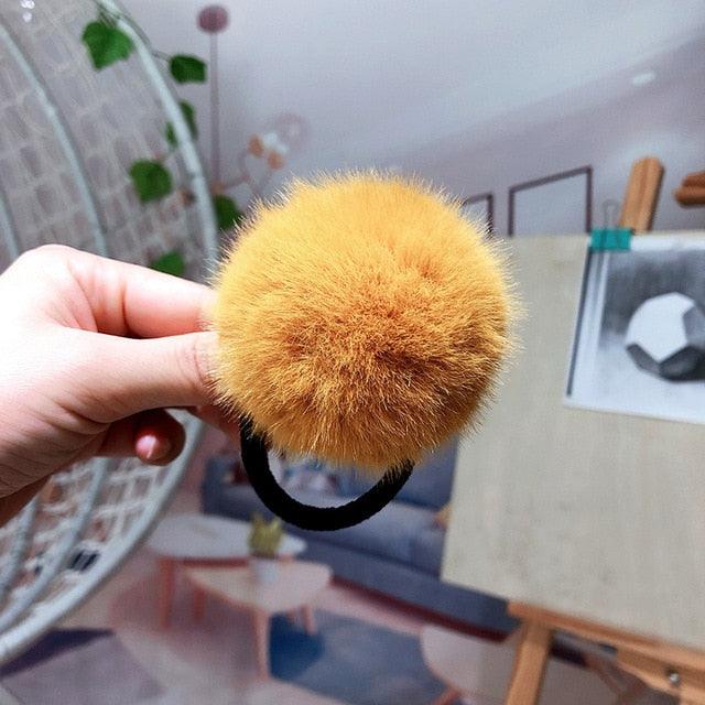New Lovely Imitation Rabbit Fur Plush - Elastic Hair Ponytail Holder - Hairband Hair Accessories (1U88)