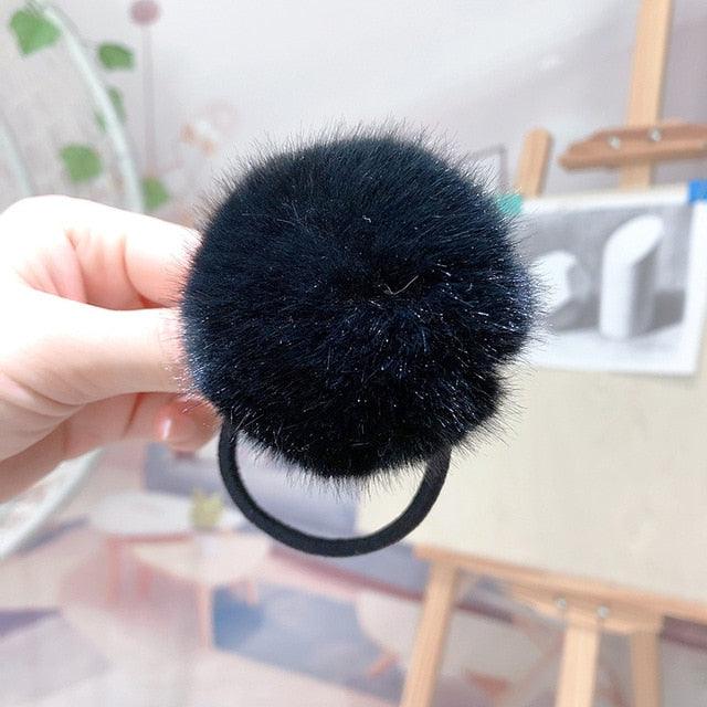 New Lovely Imitation Rabbit Fur Plush - Elastic Hair Ponytail Holder - Hairband Hair Accessories (1U88)