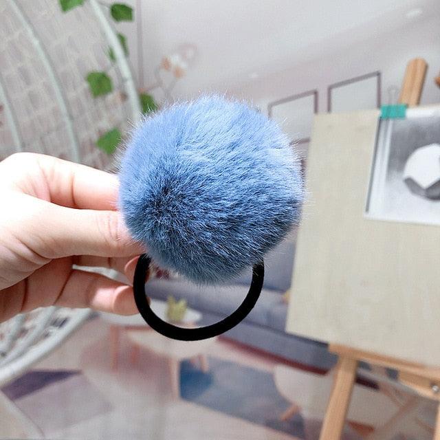 New Lovely Imitation Rabbit Fur Plush - Elastic Hair Ponytail Holder - Hairband Hair Accessories (1U88)