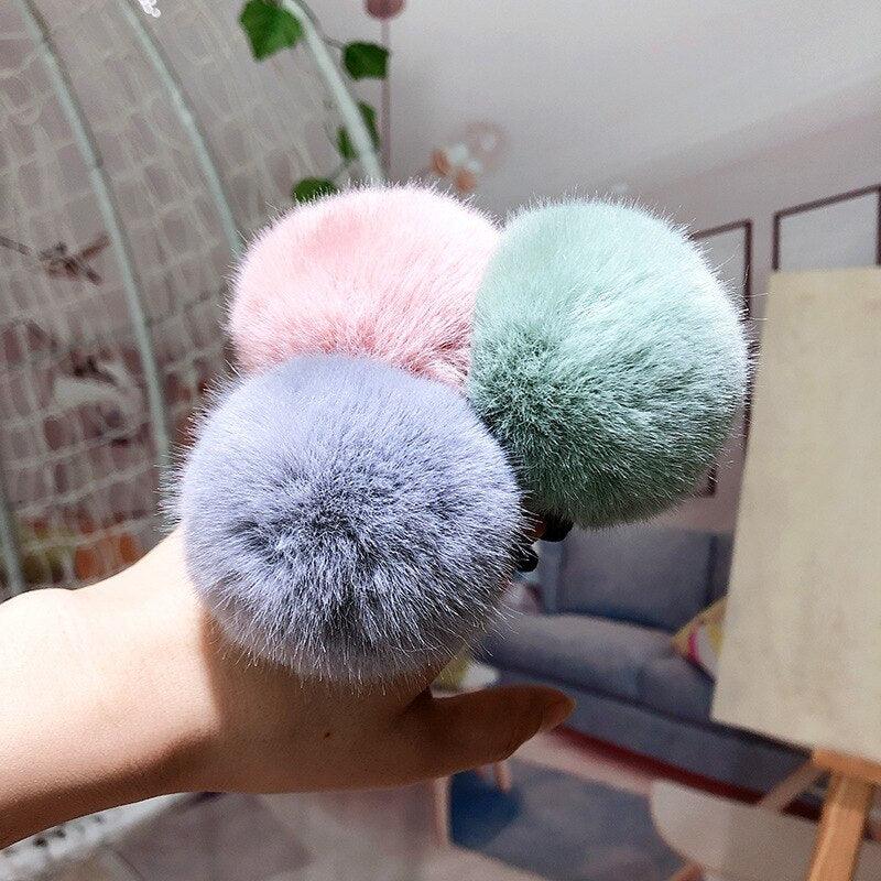 New Lovely Imitation Rabbit Fur Plush - Elastic Hair Ponytail Holder - Hairband Hair Accessories (1U88)