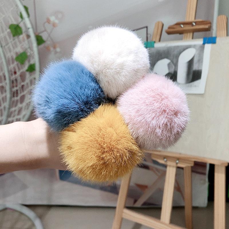 New Lovely Imitation Rabbit Fur Plush - Elastic Hair Ponytail Holder - Hairband Hair Accessories (1U88)