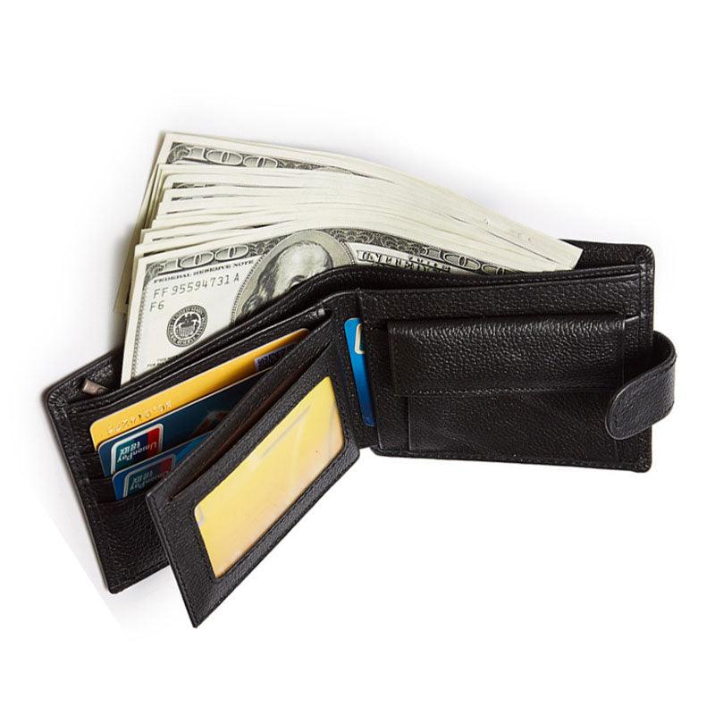 New Men Leather Wallet - Genuine Leather Coin Purse Functional Wallets (MA5)(F17)