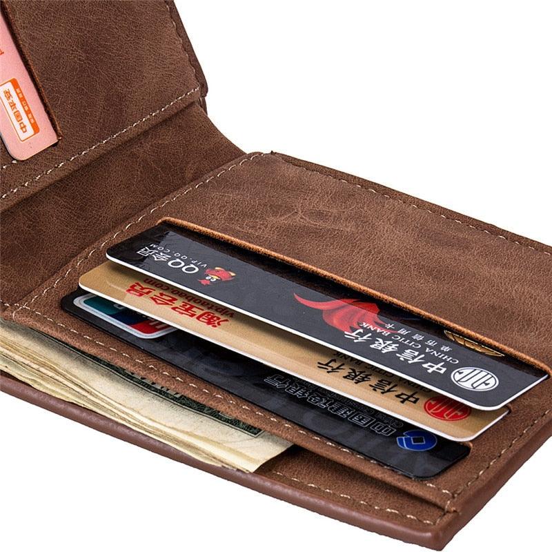 New Men Wallets - Small Money Purses Wallets - New Design Dollar Price Top Men Thin Wallet With Coin Bag (2U17)