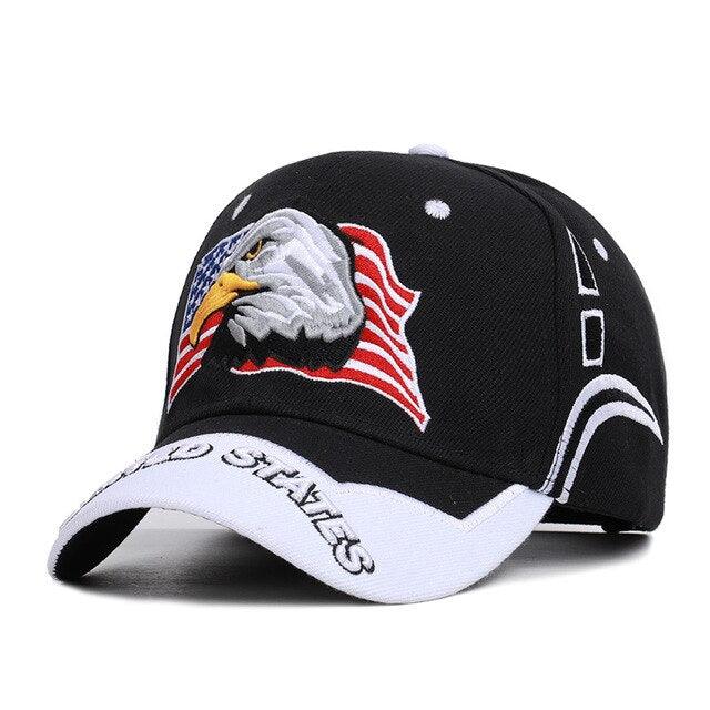 New Men's Animal Trucker Hat Patriotic Bald Eagle American Flag Baseball Cap (D17)(MA3)