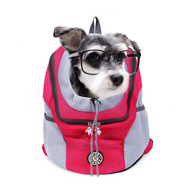 New Out Double Shoulder Portable Pet Travel Backpack - Outdoor Pet Dog Carrier Bag (D79)(5LT1)