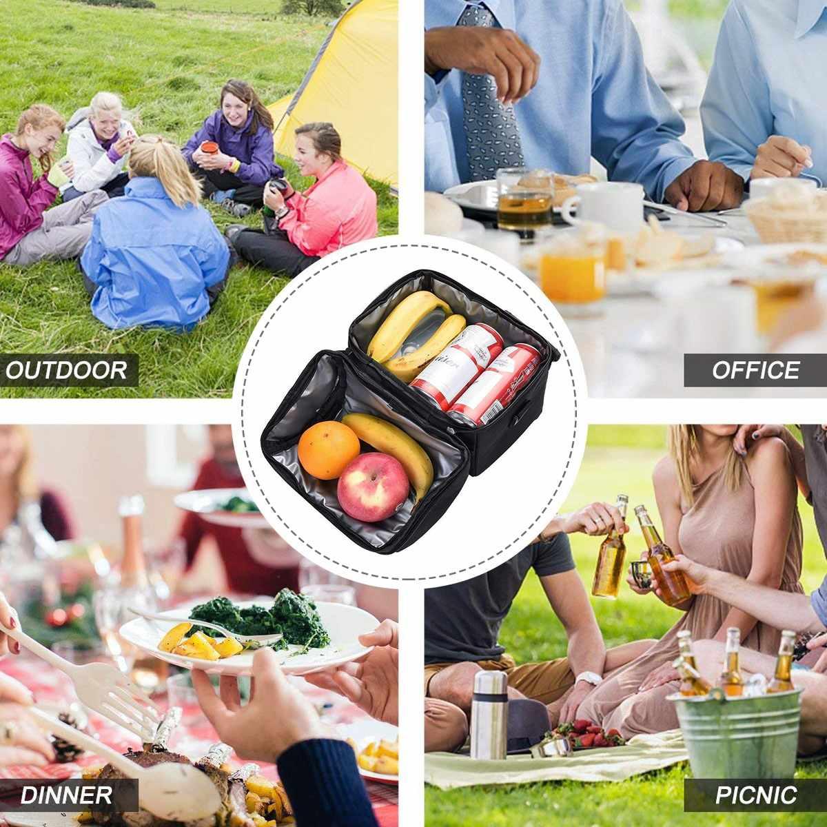 New Oxford Cloth Insulated Bag Picnic Bento Box Bag - Portable Lunch Box Bag (2AK1)(1U61)