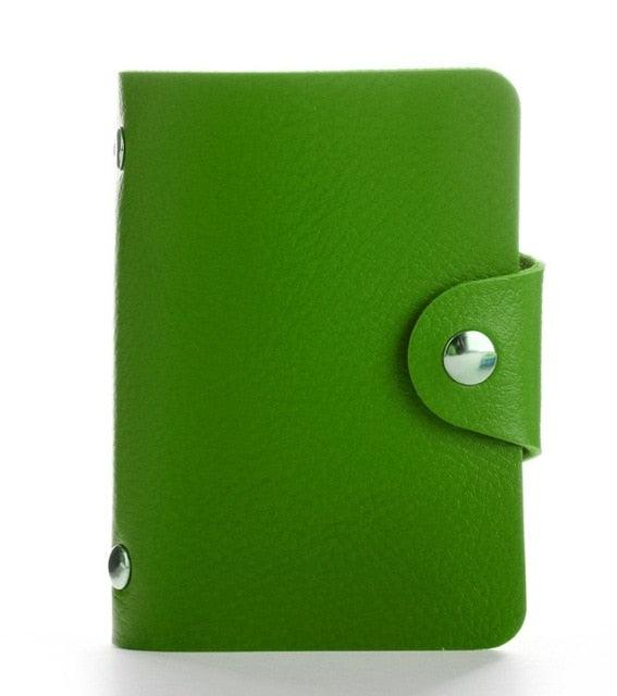 New PU Leather 24 Bits Card Case Business Bank Card Holder - Credit Passport Card Bag ID Passport Card Wallet (1U79)
