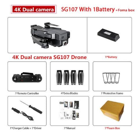 New SG107 Mini Drone 4K HD Dual Camera Foldable Portable Quadcopter One Click Return FPV Drone (MC2)(1U54)(1U46)(F54)(F46)