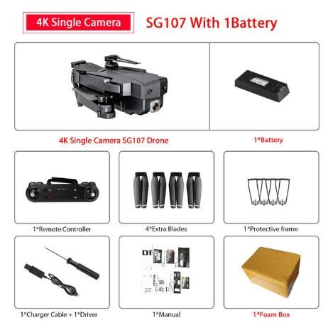 New SG107 Mini Drone 4K HD Dual Camera Foldable Portable Quadcopter One Click Return FPV Drone (MC2)(1U54)(1U46)(F54)(F46)