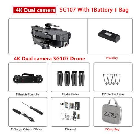 New SG107 Mini Drone 4K HD Dual Camera Foldable Portable Quadcopter One Click Return FPV Drone (MC2)(1U54)(1U46)(F54)(F46)