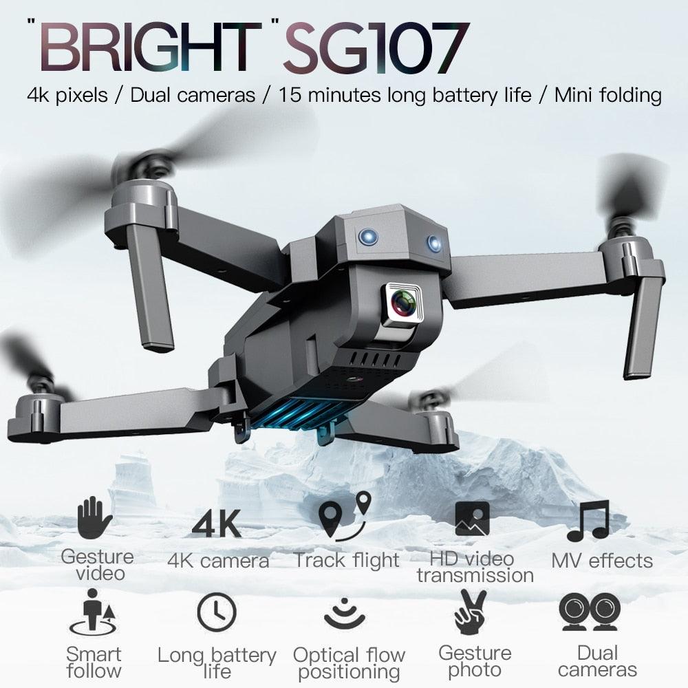 New SG107 Mini Drone 4K HD Dual Camera Foldable Portable Quadcopter One Click Return FPV Drone (MC2)(1U54)(1U46)(F54)(F46)