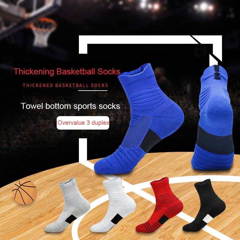 New Sports Socks - Men's Professional Basketball Running Towel Bottom Anti-Slip Sport Breathable Socks (1U92)