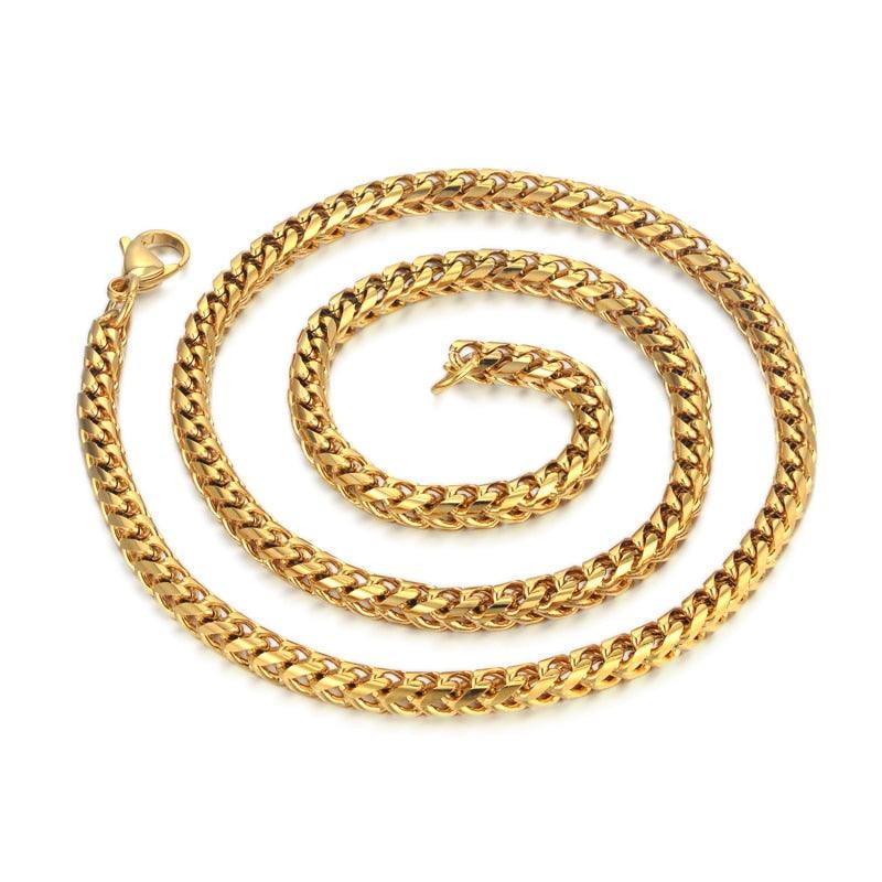 New Style 4MM Width Chain Necklace & Bracelet Set (MJ4)