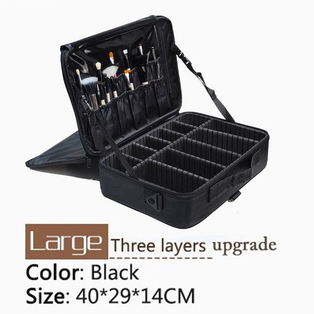 New Upgrade Large Capacity Cosmetic Bag - Professional Women Travel Makeup Case (LT5)(F79)