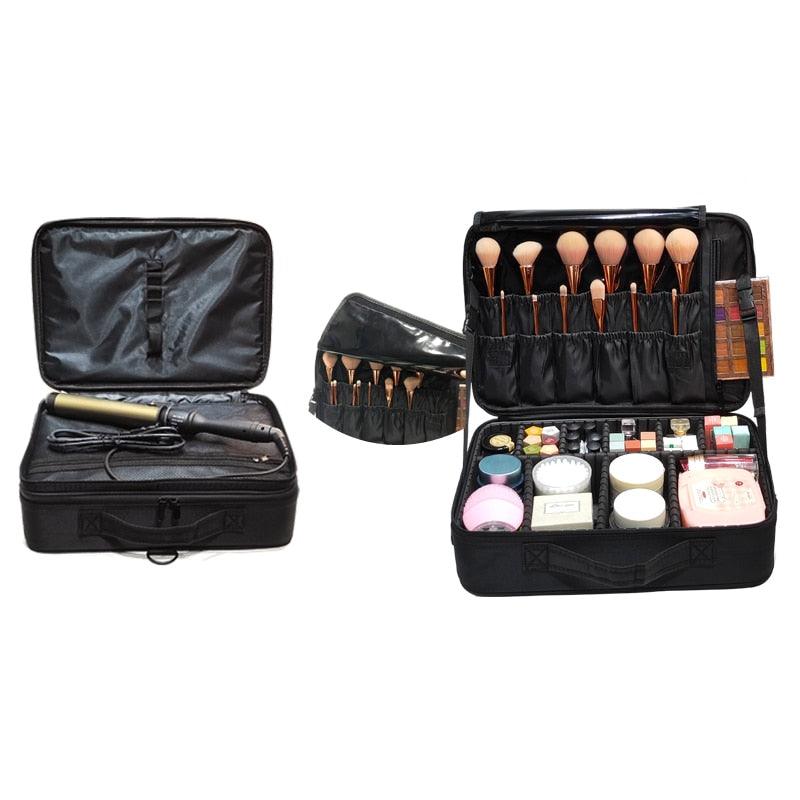New Upgrade Large Capacity Cosmetic Bag - Professional Women Travel Makeup Case (LT5)(F79)