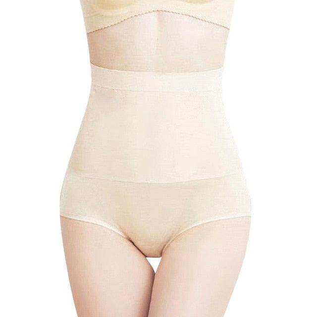 New Waist Quantum Ice Silk High Waist Abdomen Panties - Body Sculpting Butt Shaper (3U28)