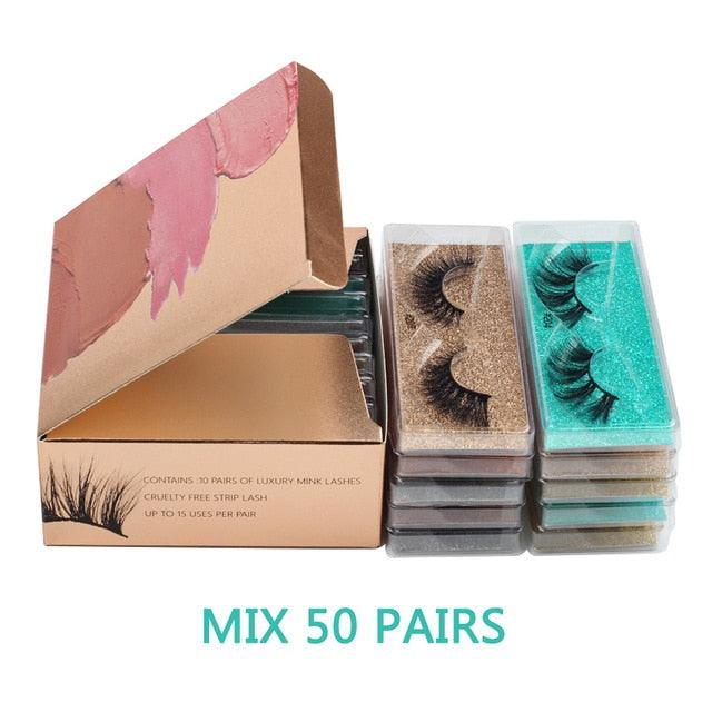 New Wholesale Messy Eyelashes 3d Mink Lashes Mink Eyelashes Natural Soft Wholesale False Eyelashes (M2)(1U86)