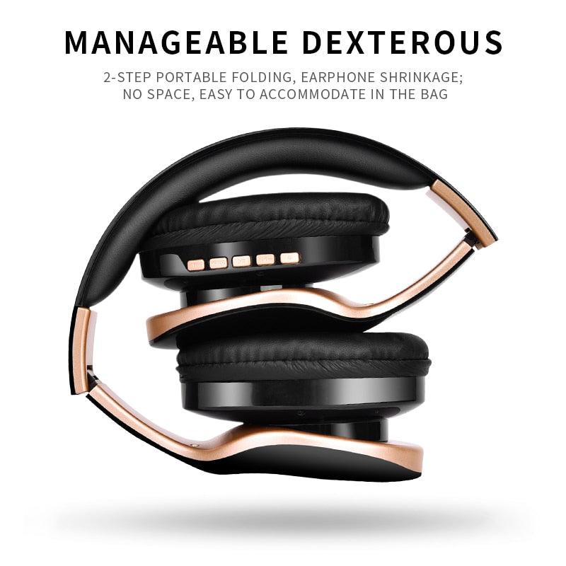 New Wireless Headphones - Bluetooth Headset Foldable Stereo Headphone Gaming Earphones With Microphone (AH2)(RS8)