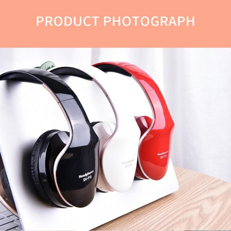 New Wireless Headphones - Bluetooth Headset Foldable Stereo Headphone Gaming Earphones With Microphone (AH2)(RS8)