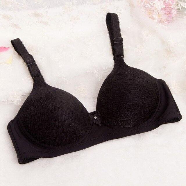 New Trending Women Sexy Lace Bra - No Trace - Solid Color - No Steel Ring Bra - Nursing High Gathered Comfort Underwear (2U27)