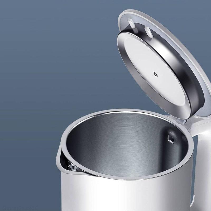 New Electric Kettle - 1A Kitchen Stainless Steel Insulation Teapot Smart Temperature Control Anti-Overheat Protection (3H1)