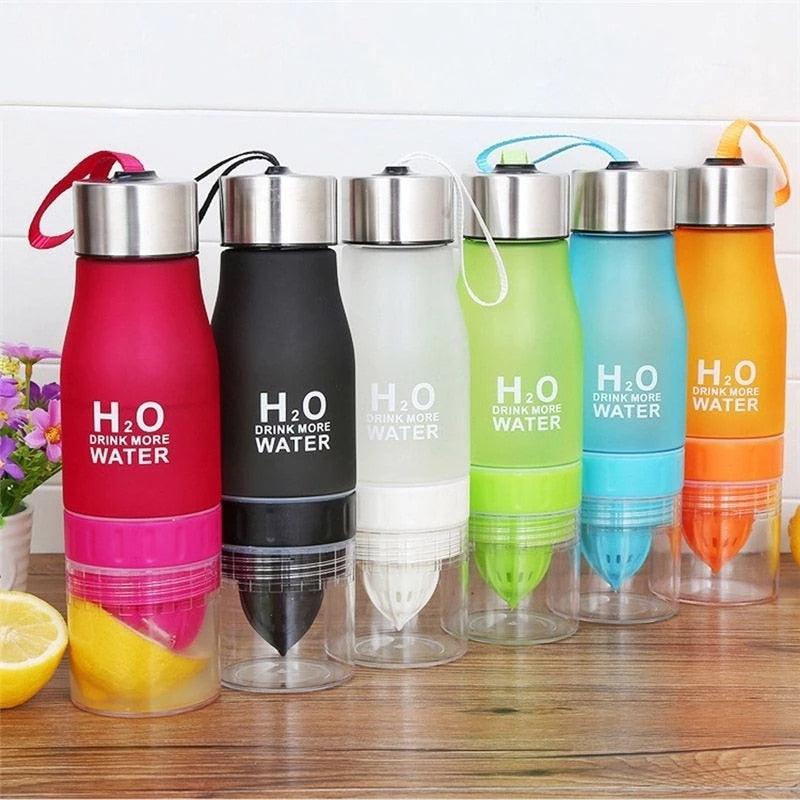 New Xmas Gift 650ml Water Bottle Plastic Fruit Infusion Bottle Infuser Drink Outdoor Sports (FHB)(1AK1)(F61)