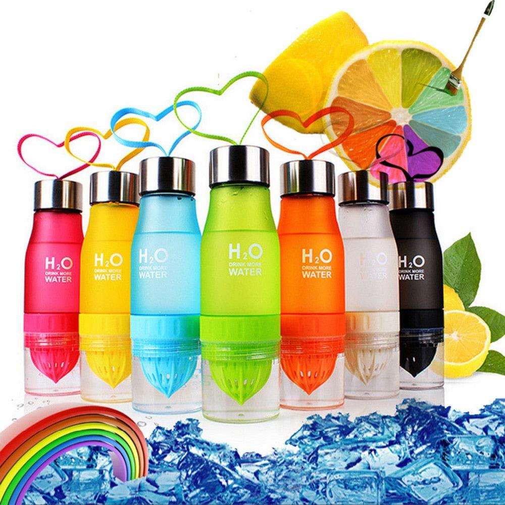 New Xmas Gift 650ml Water Bottle Plastic Fruit Infusion Bottle Infuser Drink Outdoor Sports (FHB)(1AK1)(F61)