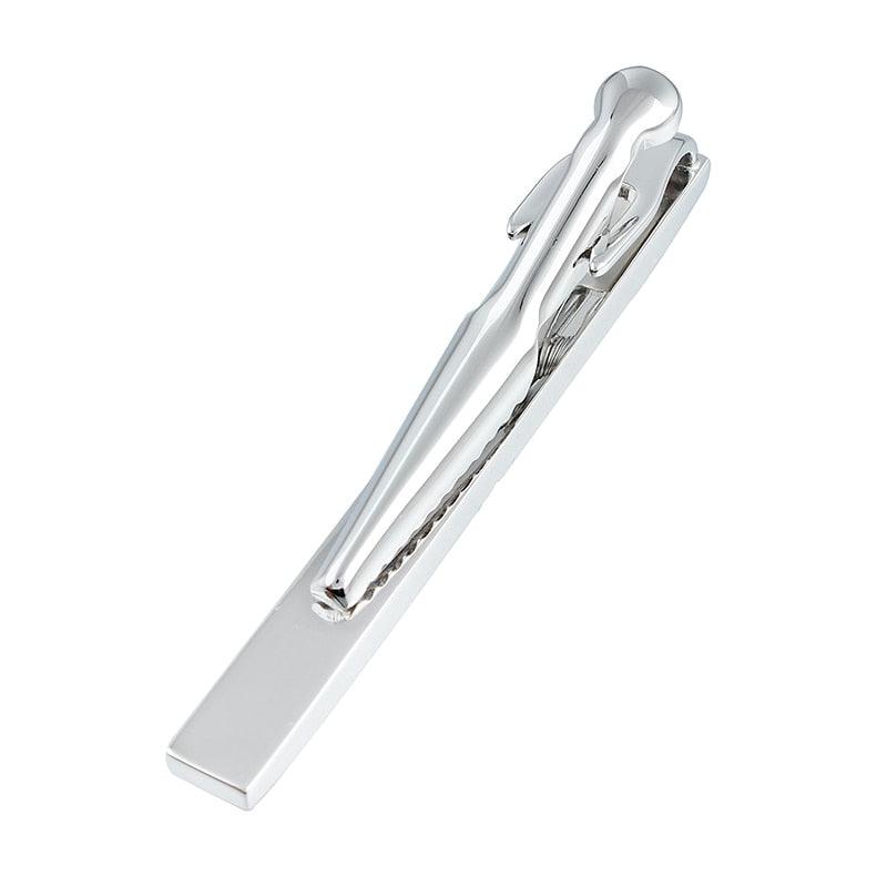 Newest Crystal Tie Clip With Blue & Black Glass Tie Bar Pins (1U17)