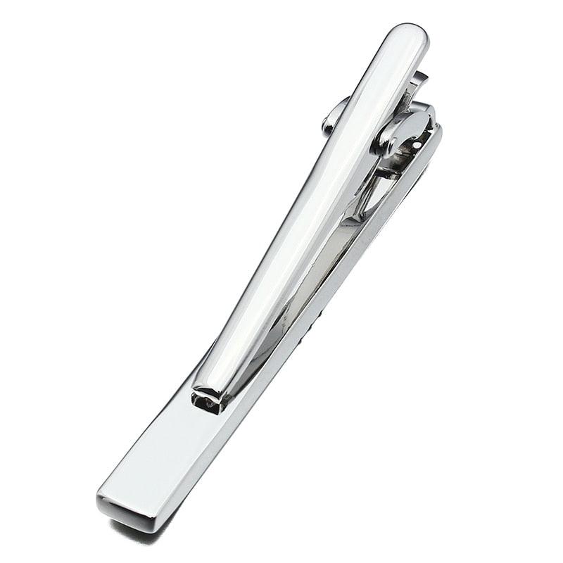 Newest Crystal Tie Clip With Blue & Black Glass Tie Bar Pins (1U17)