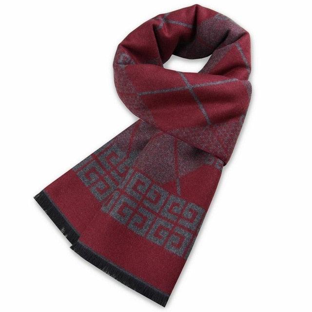 Newest Luxury Winter Warm Cashmere Plaid Design Tassels Long Scarf - Man Thicken Wrap (D17)(MA7)