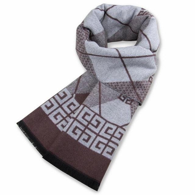 Newest Luxury Winter Warm Cashmere Plaid Design Tassels Long Scarf - Man Thicken Wrap (D17)(MA7)