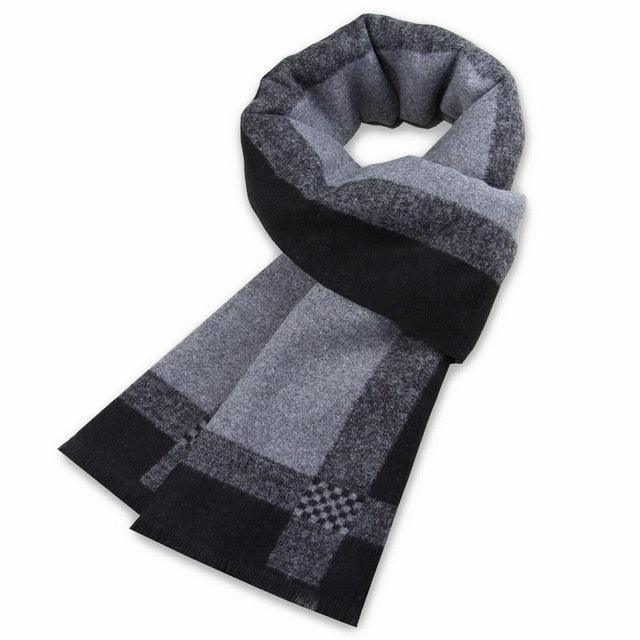 Newest Luxury Winter Warm Cashmere Plaid Design Tassels Long Scarf - Man Thicken Wrap (D17)(MA7)