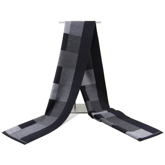 Newest Luxury Winter Warm Cashmere Plaid Design Tassels Long Scarf - Man Thicken Wrap (D17)(MA7)