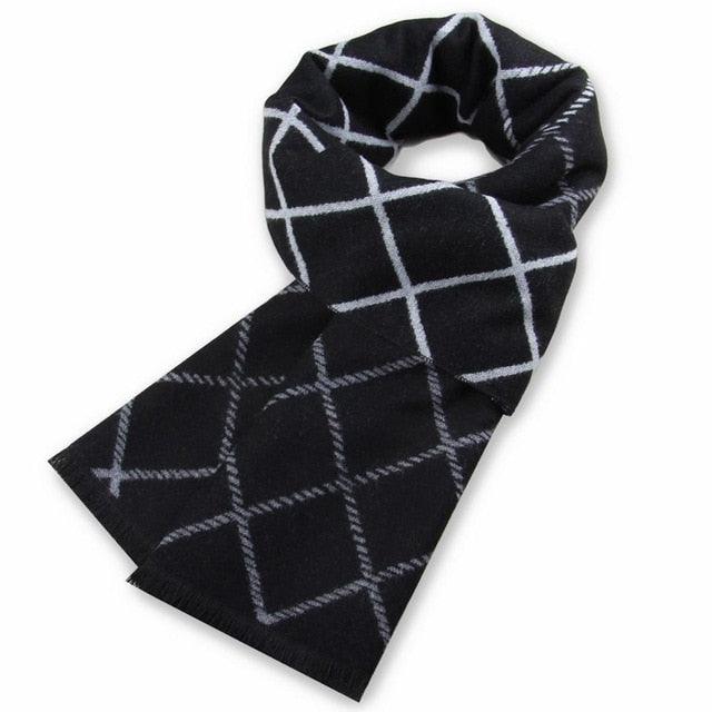 Newest Luxury Winter Warm Cashmere Plaid Design Tassels Long Scarf - Man Thicken Wrap (D17)(MA7)