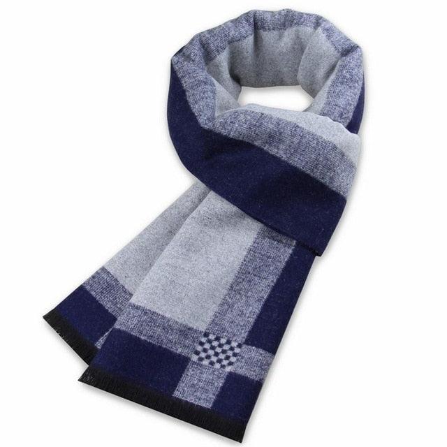 Newest Luxury Winter Warm Cashmere Plaid Design Tassels Long Scarf - Man Thicken Wrap (D17)(MA7)