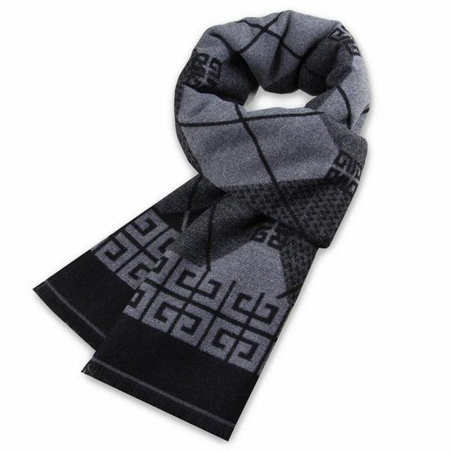 Newest Luxury Winter Warm Cashmere Plaid Design Tassels Long Scarf - Man Thicken Wrap (D17)(MA7)