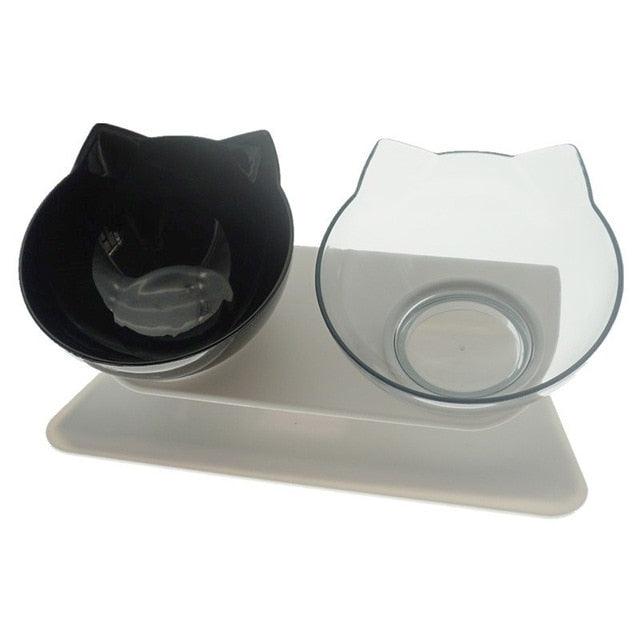 Non-Slip Double Cat Bowl Dog Bowl With Stand Pet Feeding Cat Water Bowl - Pet Bowls For Dogs Feeder Product (D71)(6W1)
