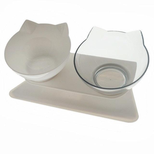 Non-Slip Double Cat Bowl Dog Bowl With Stand Pet Feeding Cat Water Bowl - Pet Bowls For Dogs Feeder Product (D71)(6W1)