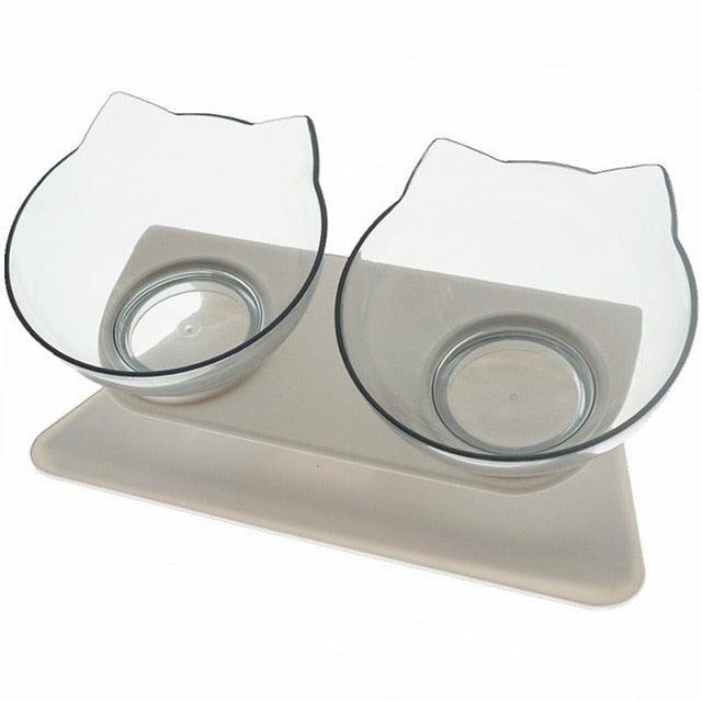 Non-Slip Double Cat Bowl Dog Bowl With Stand Pet Feeding Cat Water Bowl - Pet Bowls For Dogs Feeder Product (D71)(6W1)