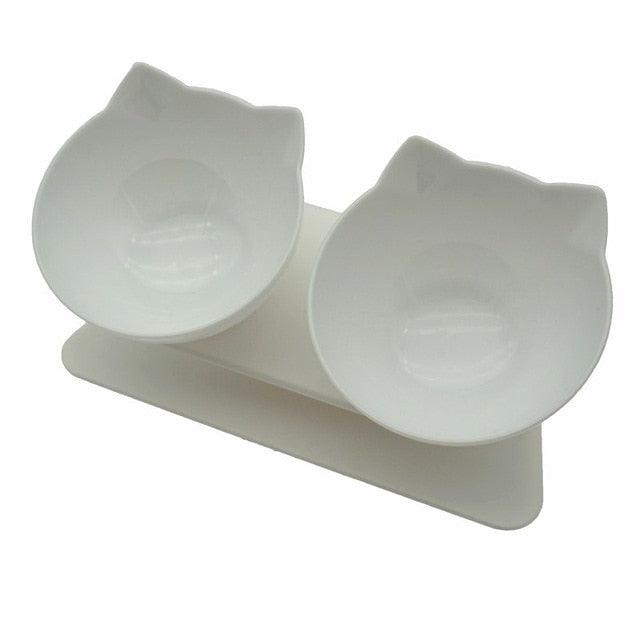 Non-Slip Double Cat Bowl Dog Bowl With Stand Pet Feeding Cat Water Bowl - Pet Bowls For Dogs Feeder Product (D71)(6W1)