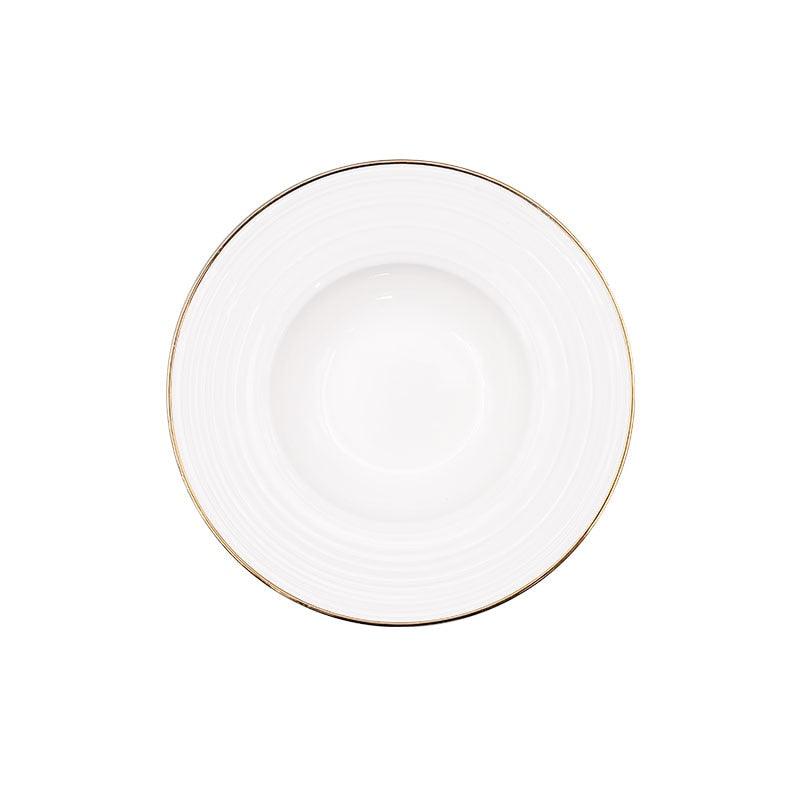 Nordic Ceramic Straw Hat Round Plate - Nine-Inch Dessert Western-Style Kitchen Tableware (AK7)