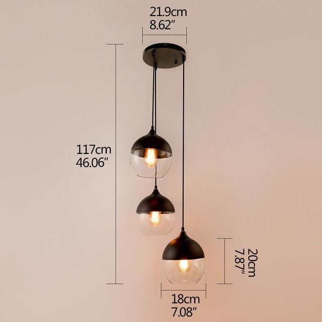 Nordic Modern loft hanging Glass Pendant Lamp Fixtures E27 E26 LED (D58)(LL1)(LL6)(LL3)
