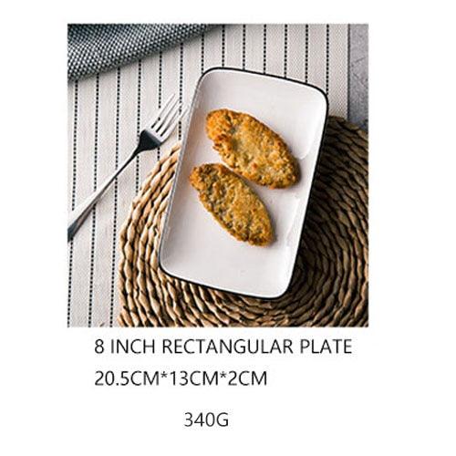 Nordic Style Ceramic Plate - Chinese Dishes In Various Shapes (D61)(AK7)
