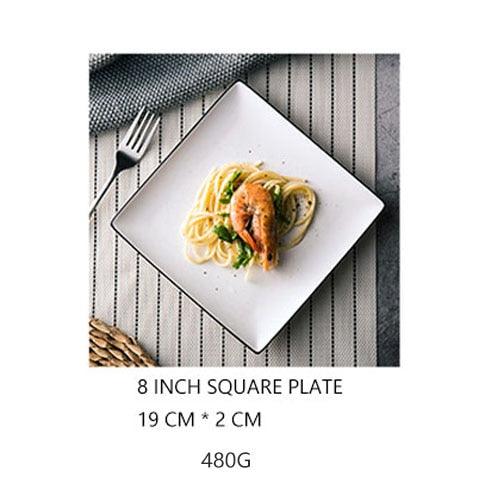 Nordic Style Ceramic Plate - Chinese Dishes In Various Shapes (D61)(AK7)