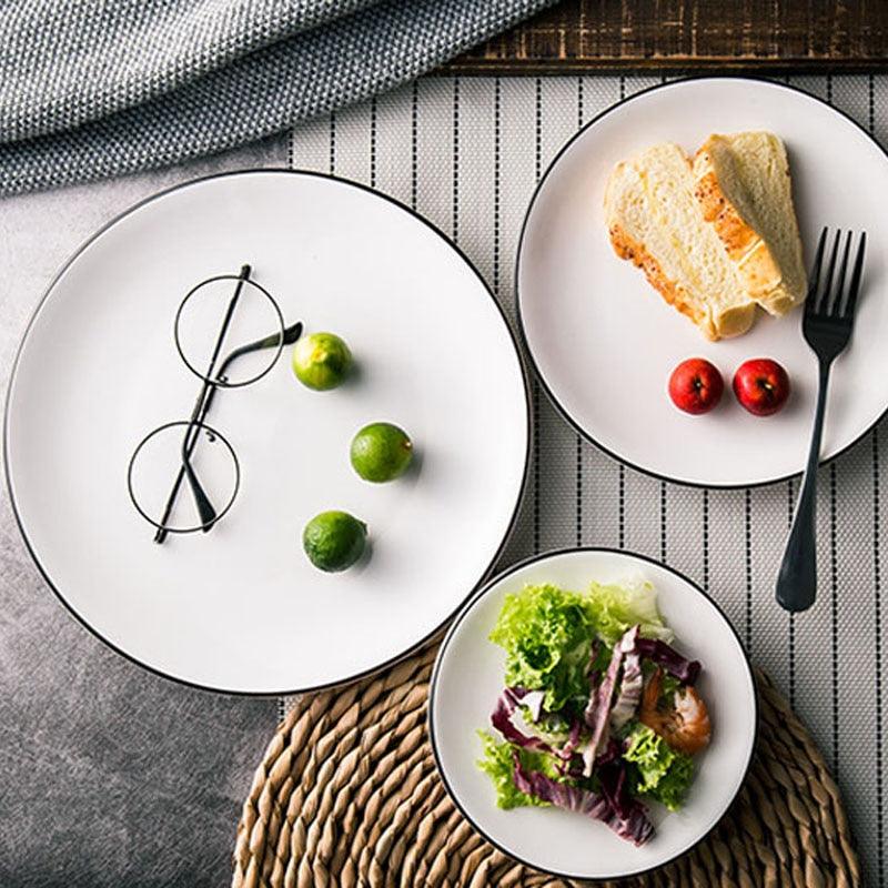 Nordic Style Ceramic Plate - Chinese Dishes In Various Shapes (D61)(AK7)