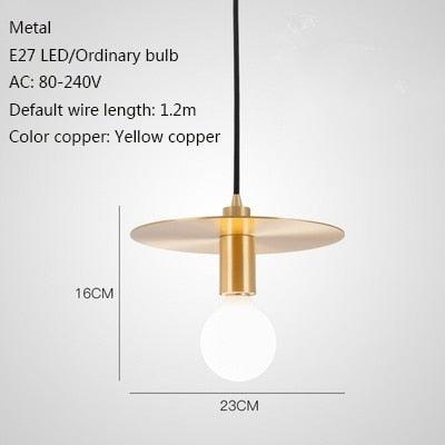 Nordic personality single head hanging lamps - E27 LED pendant lamps for living room bedroom bathroom (LL6)