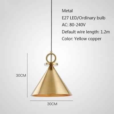 Nordic personality single head hanging lamps - E27 LED pendant lamps for living room bedroom bathroom (LL6)